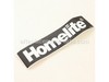 Homelite Label – Part Number: 940748005