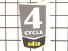 X430 Label – Part Number: 940991037
