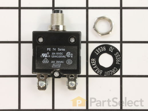 10101508-1-M-Ridgid-780350007-20 Amp Circuit Breaker (120 Volts Ac)