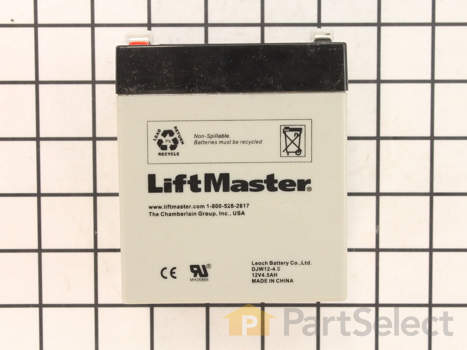 485lm Official LiftMaster 485LM Battery 12v – PartSelect.com