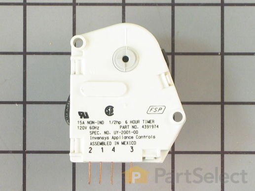 11742506-1-M-Whirlpool-WP4391974-Refrigerator 6hour Defrost Timer