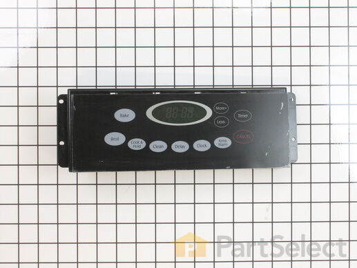 11744300-1-M-Whirlpool-WP74009217-Electronic Clock with Overlay - Black