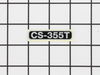 Label - Model Cs-355T – Part Number: X503011080