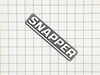 12118769-1-S-Snapper-7024905YP-Decal-Snapper, 7.28&#34; Molded Logo, White Ltr`S. & Stripe