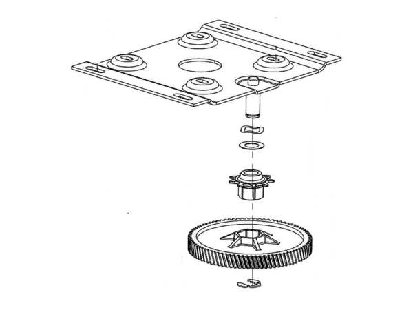 12743163-1-M-GE-WD16X26258-DRIVE GEAR AND SHAFT PLATE KIT