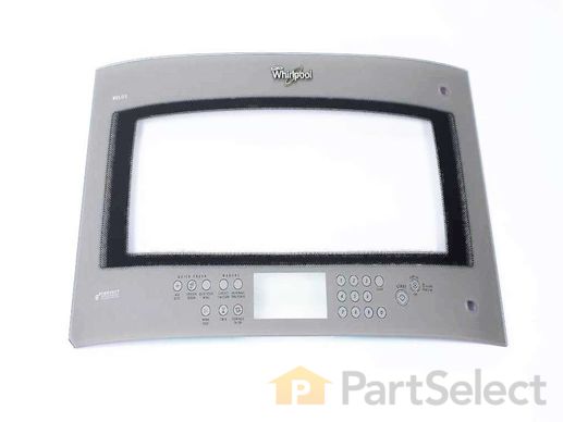 1491440-1-M-Whirlpool-W10115584         -Outer Door Glass & Control Assembly - Universal Silver