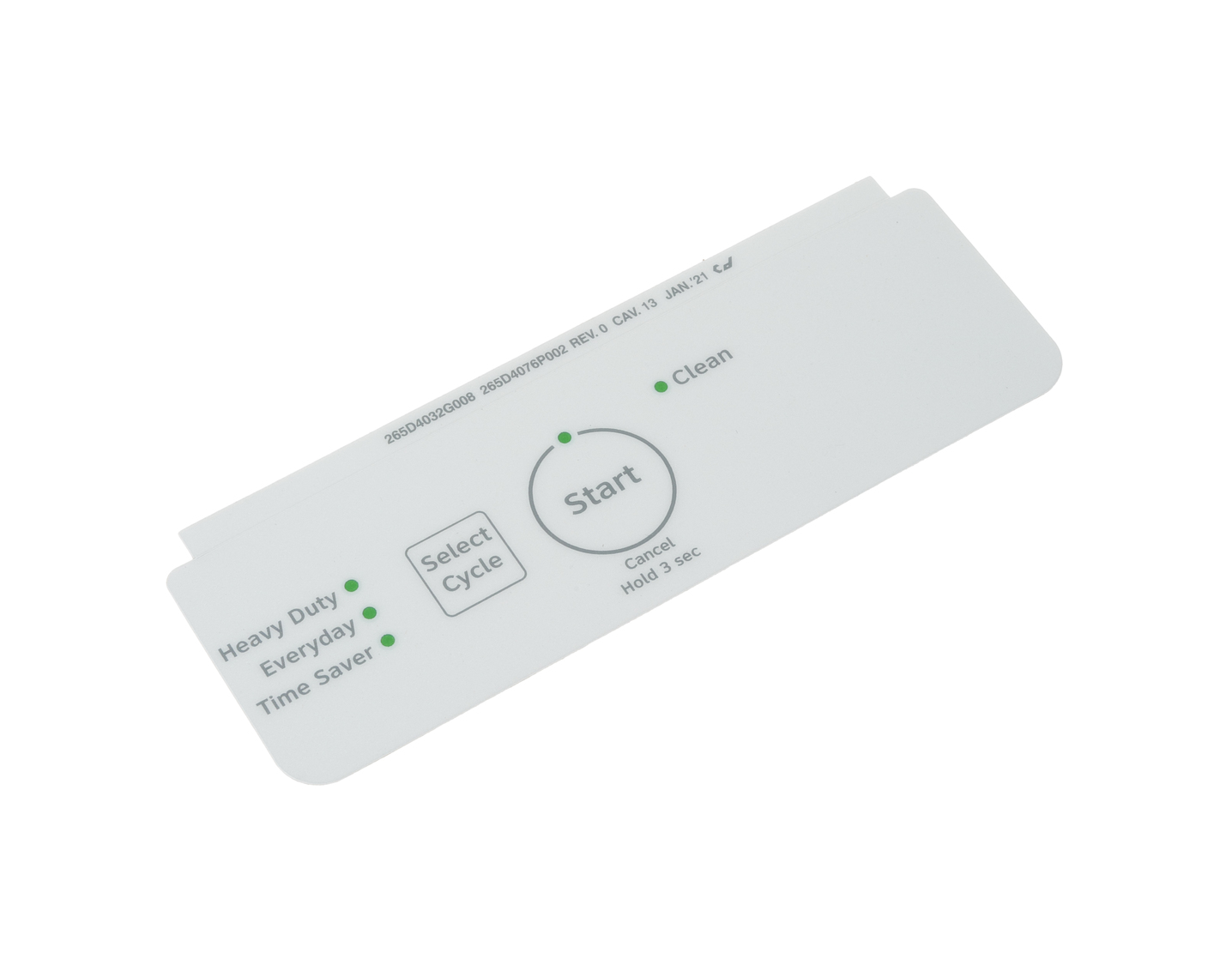 Official GE WD34X27924 WHITE CONTROL PANEL OVERLAY – PartSelect.com