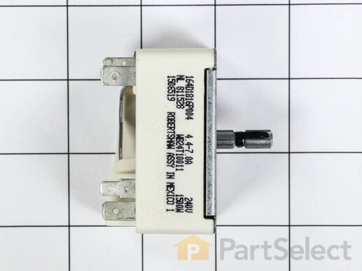 236738-1-M-GE-WB24T10011        -Surface Burner Switch - 6 Inch - 1500W