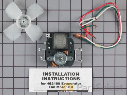 376600-1-M-Whirlpool-482469            -Freezer Evaporator Fan Motor Kit