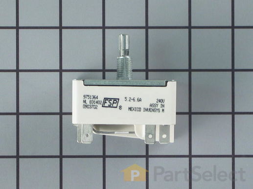 402816-2-M-Whirlpool-9751364           -Surface Burner Infinite Control Switch - 240V 1500W