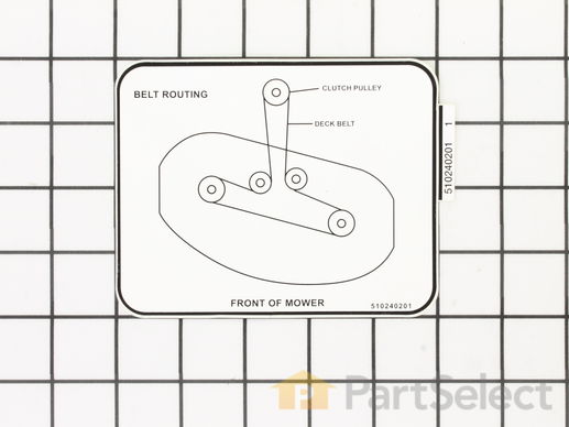 9003294-1-M-Husqvarna-510240201-Lawn Mower Decal Belt Routing