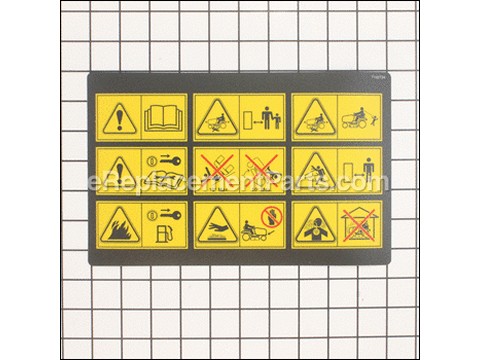 9090198-1-M-Murray-7102734YP-Decal, Tunnel Cover Warnings