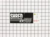 Label - Shred &#39;N&#39; Vac – Part Number: X503008950