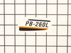 Label-Model-Pb-260L – Part Number: X503000870