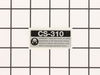 Label - Model -- Cs-310 – Part Number: X503009360