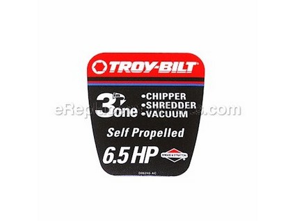 9457840-1-M-Troy-Bilt-777D06245-Label- Troy Bilt Chipper Shredder