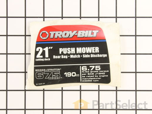 9457880-1-M-Troy-Bilt-777D11820-Label-Mower Shroud Troy 675