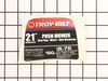 Label-Mower Shroud Troy 675 – Part Number: 777D11820