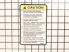 Decal,&#34;Caution - Operating Instructions&#34; – Part Number: 100061