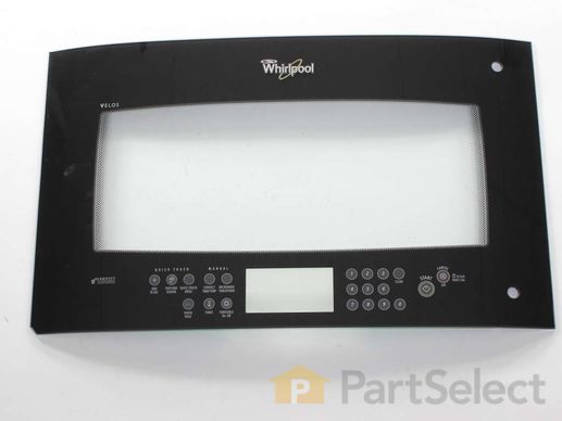 991491-1-M-Whirlpool-8206149           -Outer Door Glass & Control Assembly - Black/Stainless