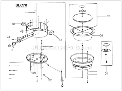 Page A Diagram and Parts List for  Breville Slow Cooker