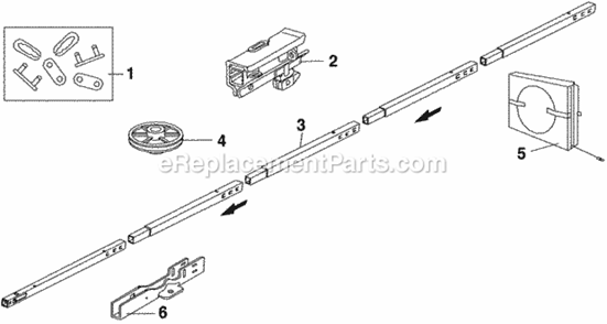 Page A Diagram and Parts List for  Chamberlain Garage Door Opener
