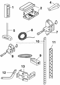 Page B Diagram and Parts List for  Chamberlain Garage Door Opener
