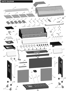 Page A Diagram and Parts List for  Char-Broil Grill