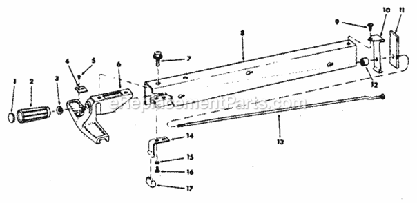 Page C Diagram and Parts List for  Craftsman Table Saw