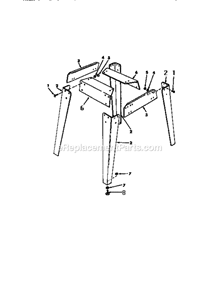 Miter Gauge Assembly Diagram and Parts List for  Craftsman Table Saw