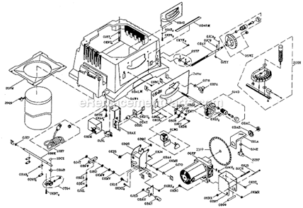 Blade/Motor/Body Shell Diagram and Parts List for  Craftsman Table Saw