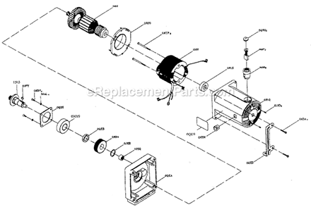 Motor Diagram and Parts List for  Craftsman Table Saw