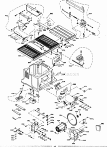 Table Saw Diagram and Parts List for  Craftsman Table Saw