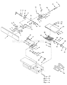 Fence/Infeed Table Diagram and Parts List for  Craftsman Planer Jointer