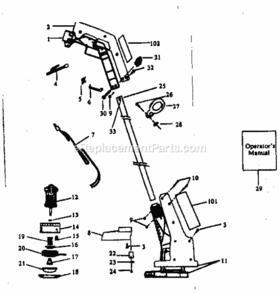 Page A Diagram and Parts List for  Craftsman Trimmer