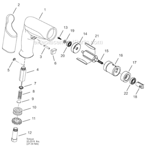 Page A Diagram and Parts List for  Dotco Riveter