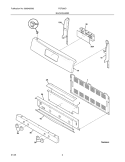 BACKGUARD Diagram and Parts List for  Frigidaire Range