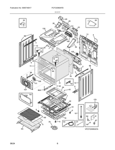Body Diagram and Parts List for  Frigidaire Range