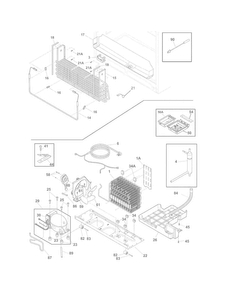Cooling System Diagram and Parts List for  Frigidaire Refrigerator