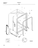 TUB Diagram and Parts List for  Frigidaire Dishwasher