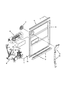 Part Location Diagram of WP8281250 Frigidaire Refrigerator door trim screw
