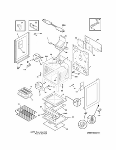 Body Diagram and Parts List for  Kenmore Range
