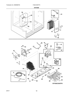07 - SYSTEM Diagram and Parts List for  Frigidaire Refrigerator