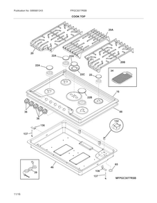 Part Location Diagram of 5304500257 Frigidaire GRATE