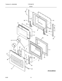 DOOR Diagram and Parts List for  Frigidaire Range