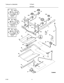BURNER Diagram and Parts List for  Frigidaire Range