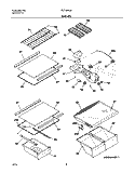 SHELVES Diagram and Parts List for  Frigidaire Refrigerator