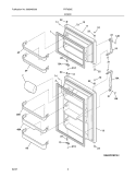 DOOR Diagram and Parts List for  Frigidaire Refrigerator