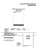 COVER Diagram and Parts List for  Frigidaire Dishwasher