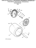 DRUM Diagram and Parts List for  General Electric Dryer